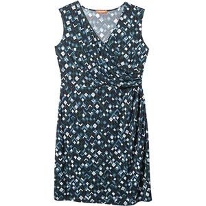 🇨🇦 Joe Fresh Geometric Patterned Black Sleeveless Dress, women's size M